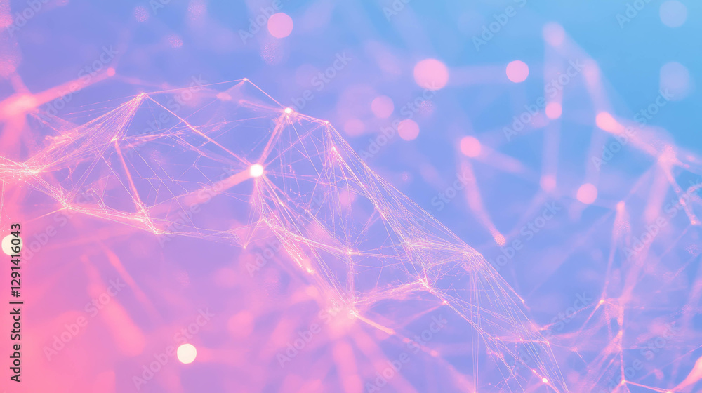Poster abstract geometric spiderweb background with pink and blue patterns