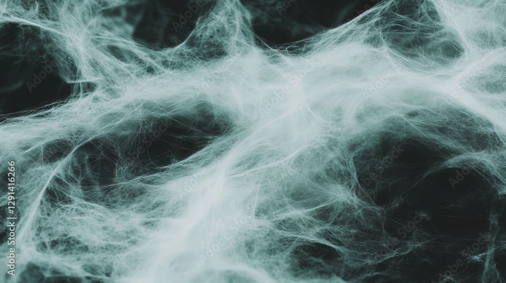 Poster Ethereal spiderweb background with subtle wind motion for texture and design