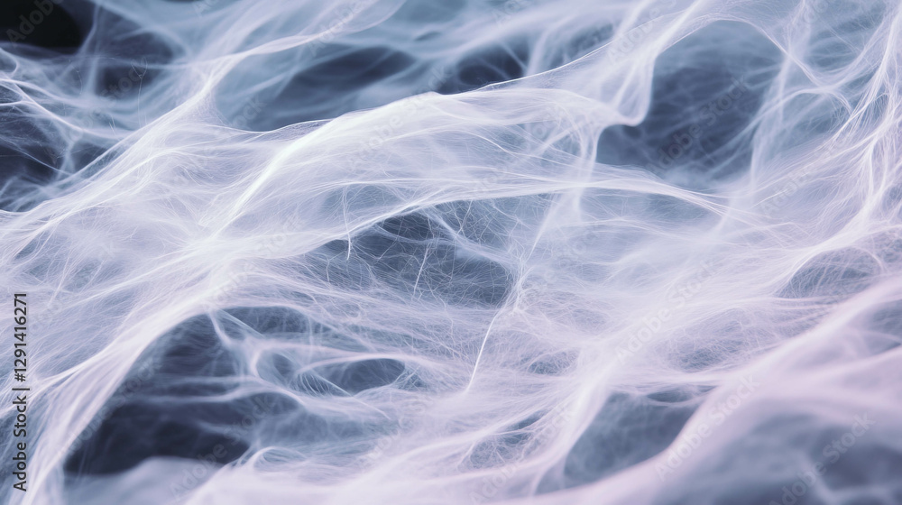 Poster ethereal spider web background with subtle wind motion for creative design