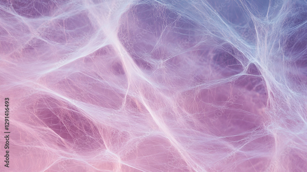 Poster Ethereal spiderweb background with delicate threads for design and decoration