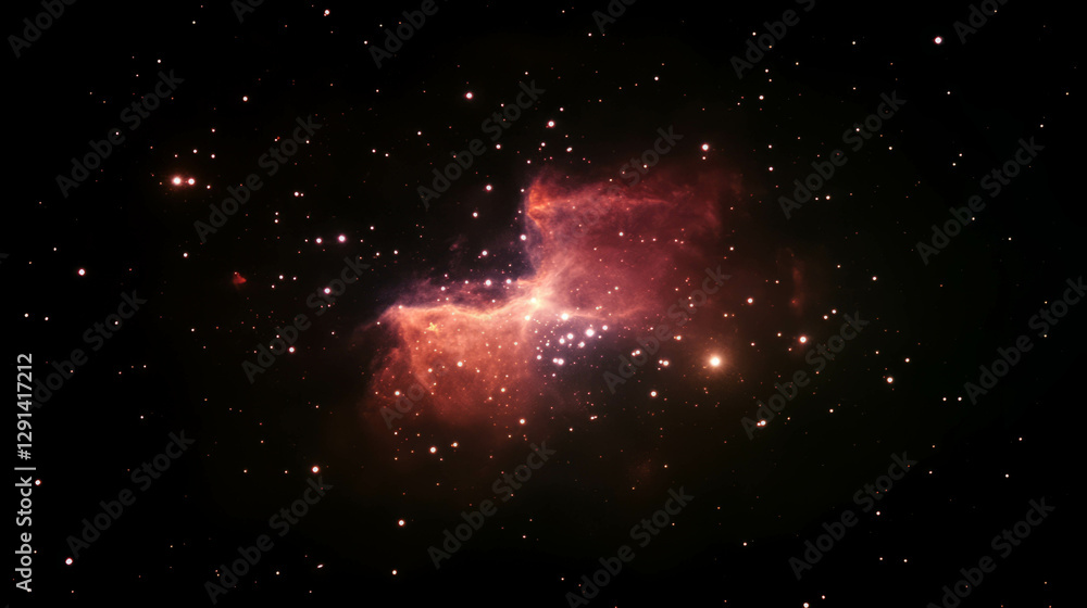 Aufkleber celestial cosmic scene with glowing star light and nebula for outer space exploration design