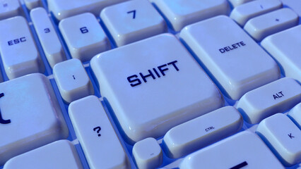 Neon Typing A Futuristic Keyboard in Motion