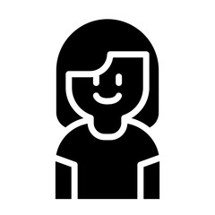 Woman icon in glyph style