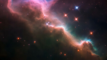 Cosmic wonder of nebula and star light