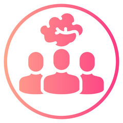 brainstorming gradient icon