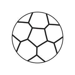 Fototapeta premium Soccer Ball Outline Vector Illustration, EPS File