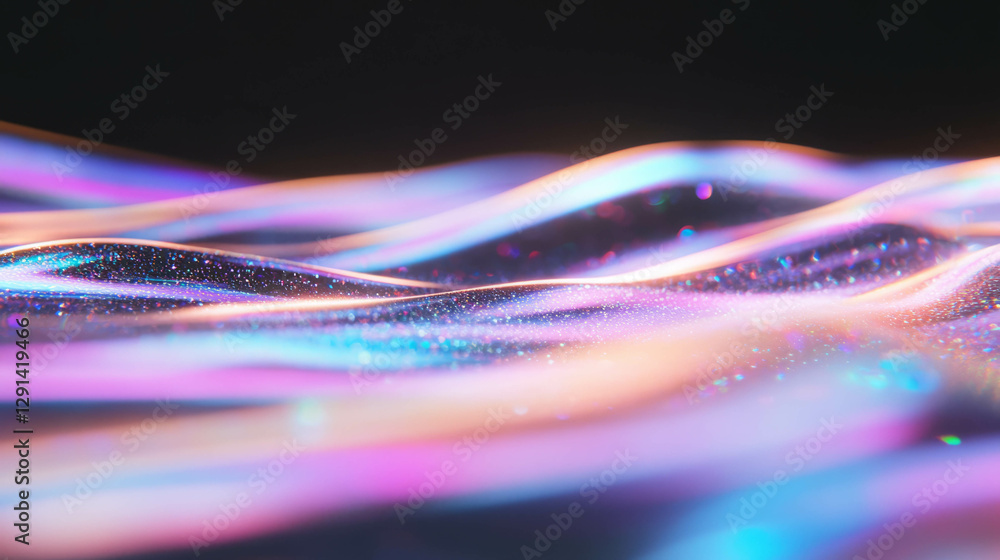 Aufkleber iridescent star light with vibrant highlights for artistic background and design