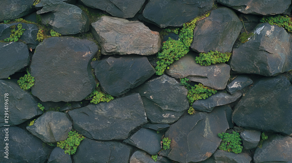 Poster natural stone and moss texture for eco-friendly design and background use
