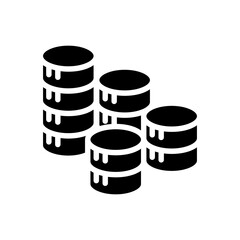 Money icon in glyph style