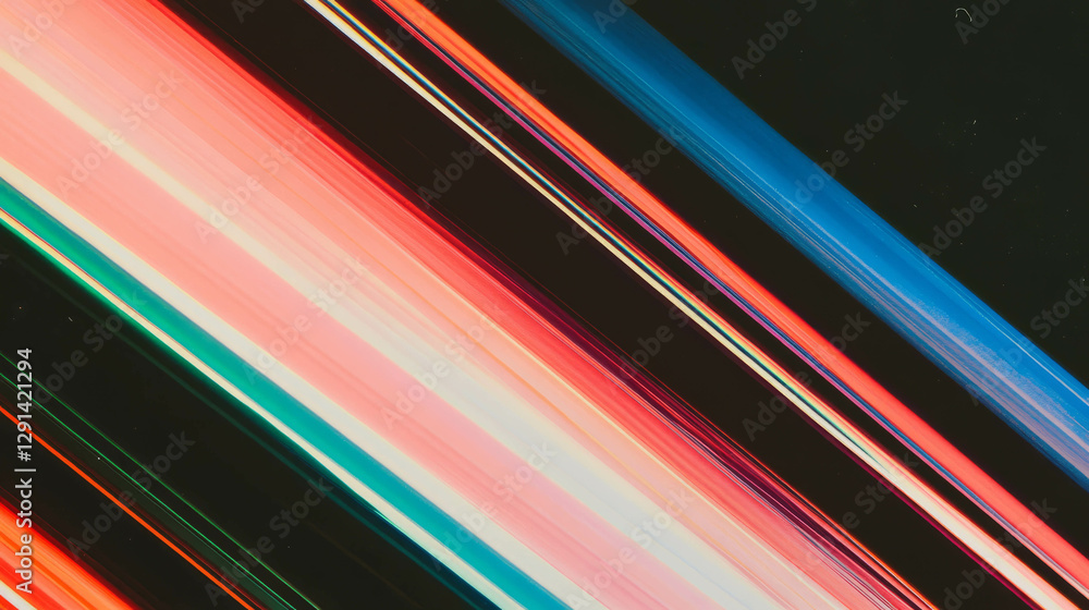 Poster Vibrant diagonal striped patterns for creative background design