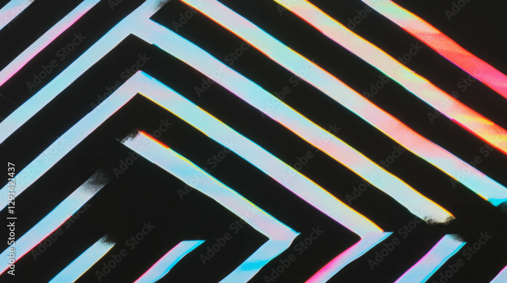 Poster Colorful diagonal lines and striped patterns abstract background design