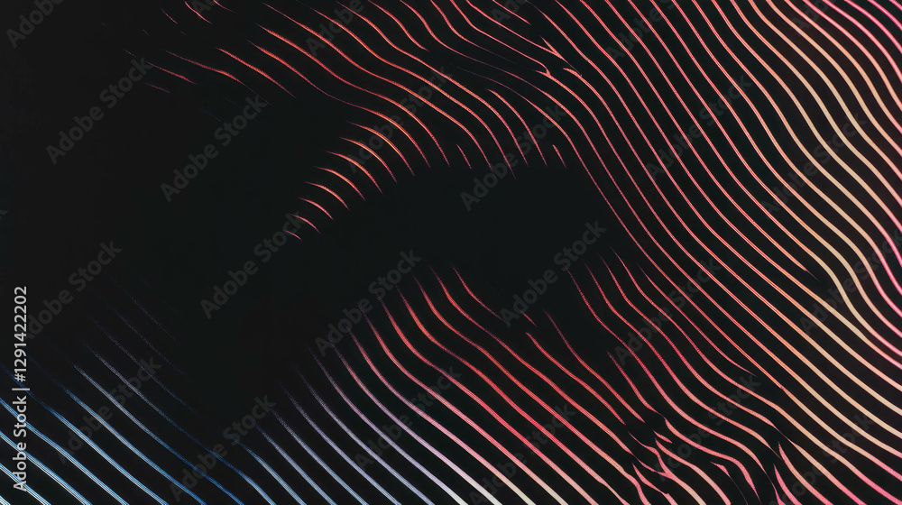 Poster Abstract background with striped patterns and zigzag lines in vibrant colors for design and decoration