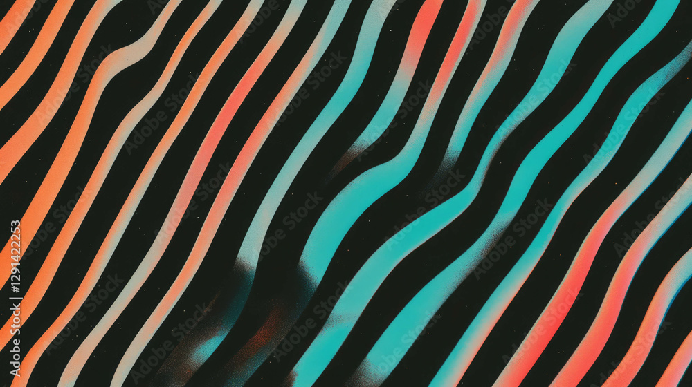 Poster colorful striped and zigzag pattern background for modern design and decoration