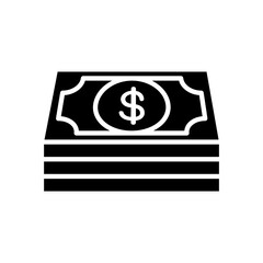 Money icon in glyph style