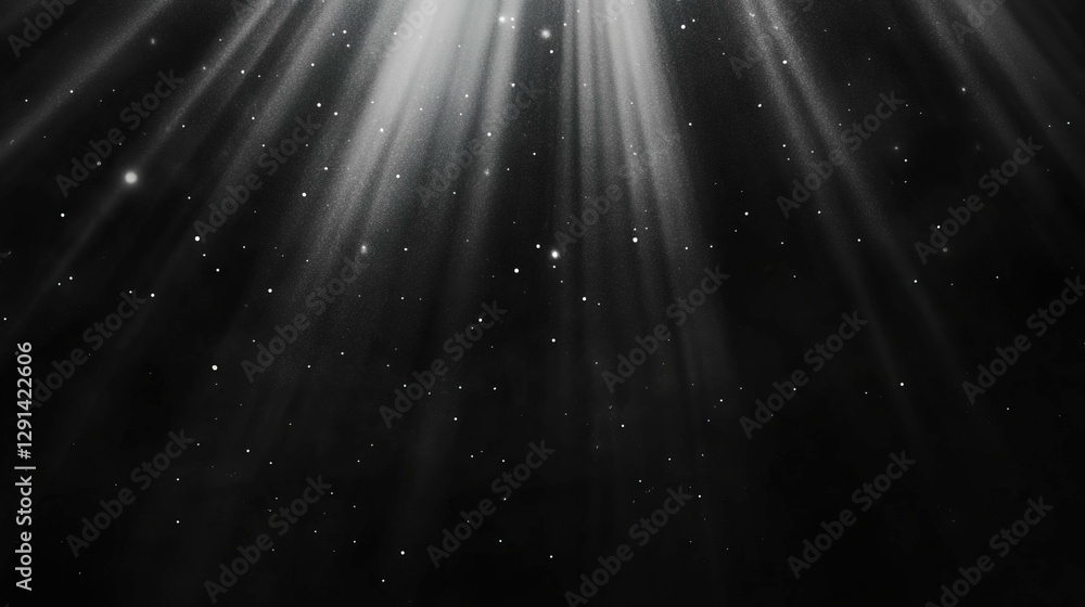 Aufkleber enchanting sunlight rays and dust particles creating a cosmic atmosphere