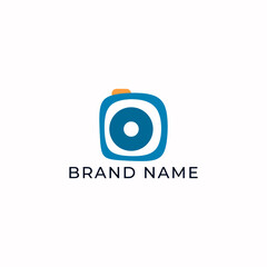 ILLUSTRATION PHOTOGRAPHY ABSTRACT CAMERA LENS SIMPLE LOGO ICON BLUE COLOR TEMPLATE DESIGN ELEMENT VECTOR. GOOD FOR PHOTO STUDIO, APPS