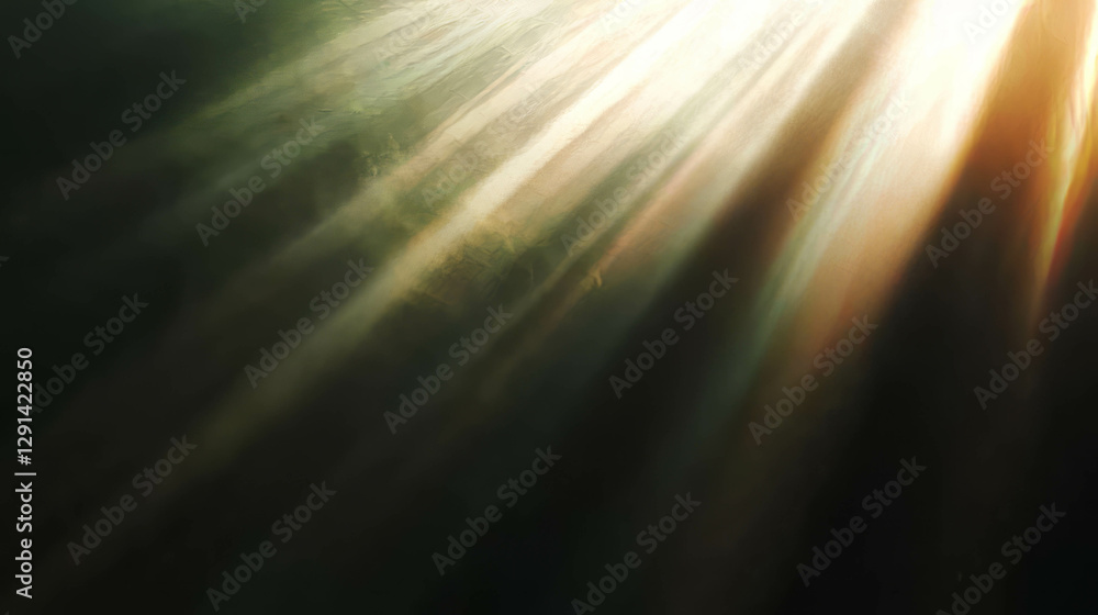 Aufkleber Sunlight rays creating a bright and airy atmosphere for inspirational design backgrounds