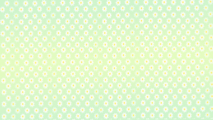 Pattern of small daisies on gradient background. Funky seamless design