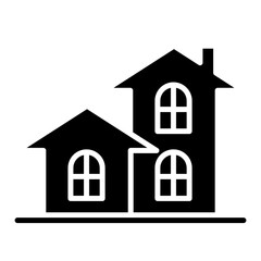 Mansion icon in glyph style