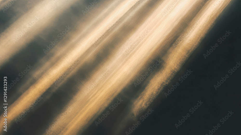 Aufkleber warm sunlight rays creating tranquil atmosphere for relaxation and serenity