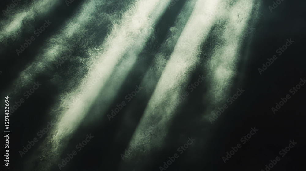 Poster Ethereal background with sunlight illuminating fog creating a mystical atmosphere