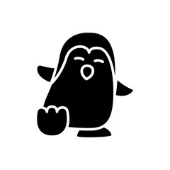Penguin icon in glyph style