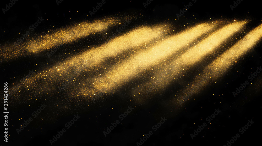 Poster radiant sunlight streaming through dust particles creating golden rays