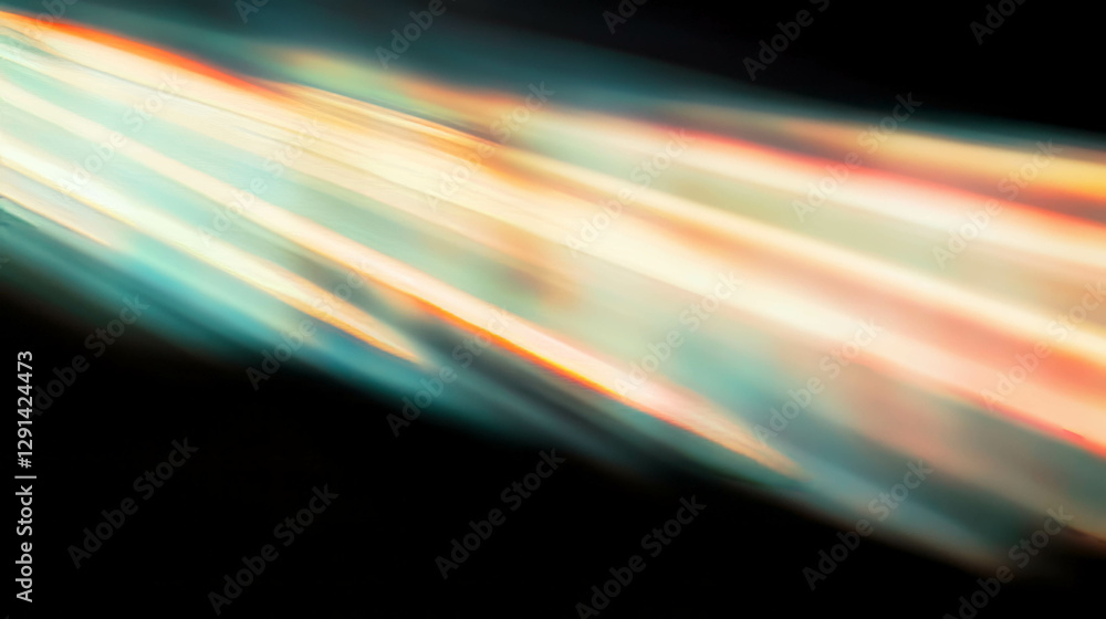Poster Abstract sunlight rays with sharp highlights on dark background for creative design