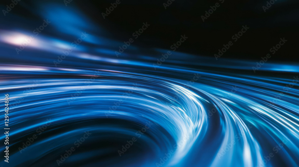 Poster abstract swirling blue smoke background with subtle light for design projects