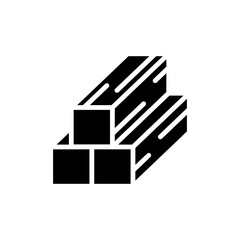 Wood icon in glyph style