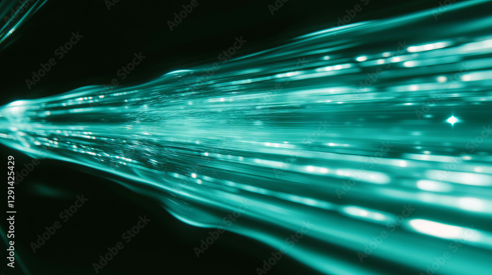 Poster Abstract teal smoke patterns creating dynamic fluid shapes for modern design