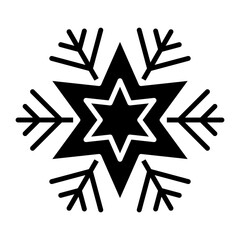 Snowflakes icon in glyph style