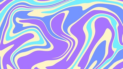 Aesthetic background of blue and purple wave line texture. Liquid abstract wallpaper in blue and purple color	