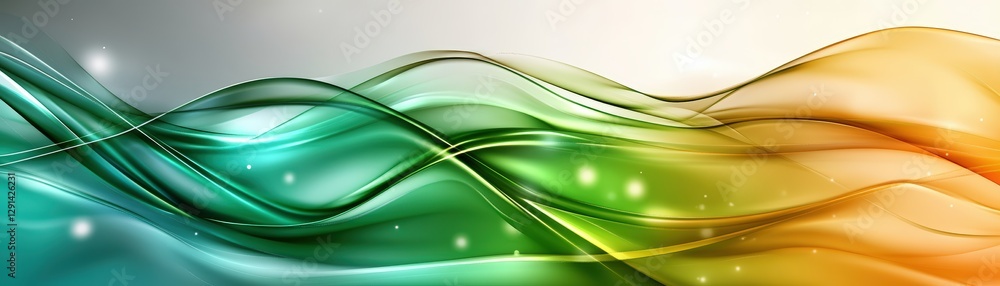 Poster abstract background featuring colorful waves and dynamic shapes in a modern design composition