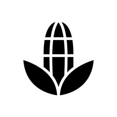 Corn icon in glyph style