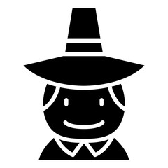 Farmer icon in glyph style