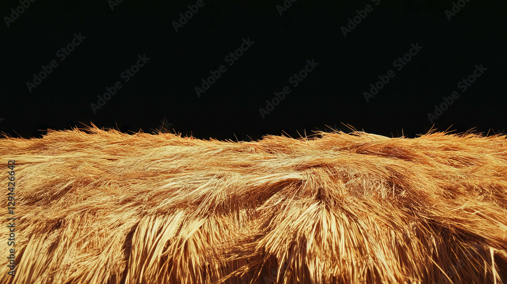 Poster Rustic thatched roof background for rustic design and texture themes