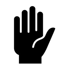 Hand icon in glyph style