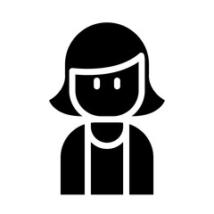 Woman icon in glyph style