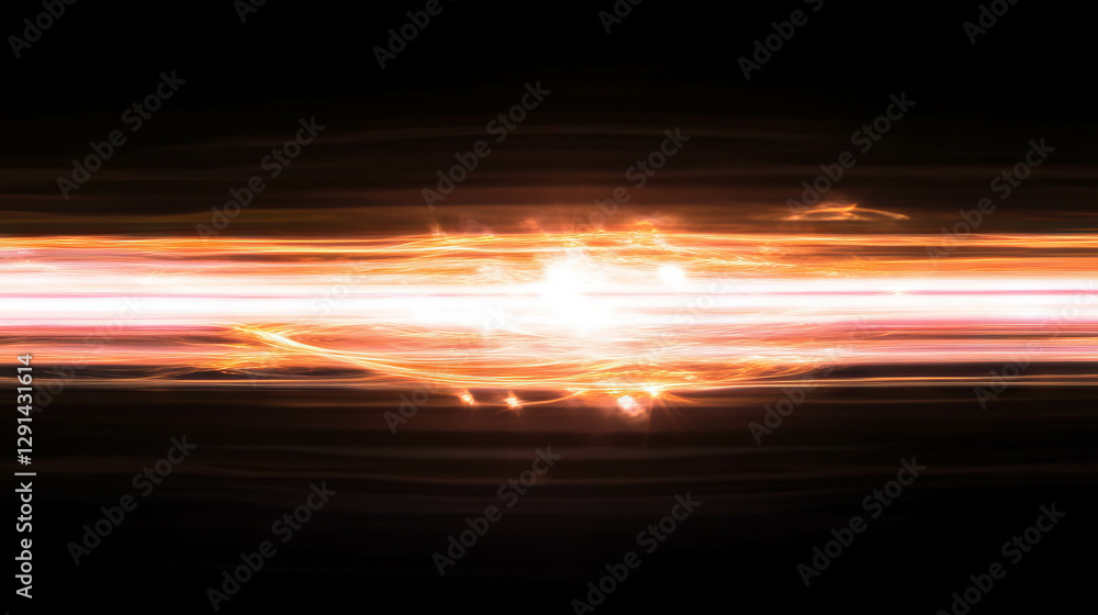 Poster Abstract warm light texture with dynamic energy lines for creative design