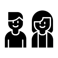 Couple icon in glyph style