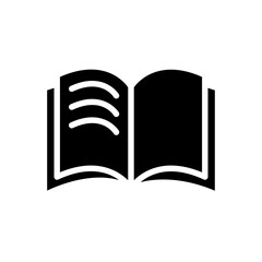 Book icon in glyph style