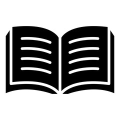 Book icon in glyph style