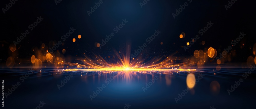 Poster bright lights illuminating a dark background creating a striking visual contrast in a photo
