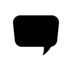Talk balloon icon in glyph style