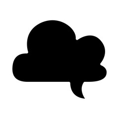 Chat icon in glyph style