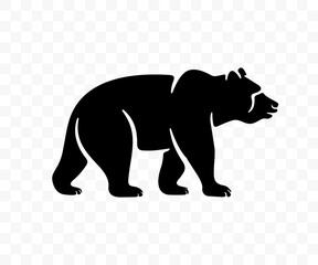 Obraz premium Bear, grizzly and kodiak, animal and nature, graphic design. Bearish, predator, beast and wildlife, vector design and illustration