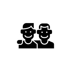 Couple icon in glyph style