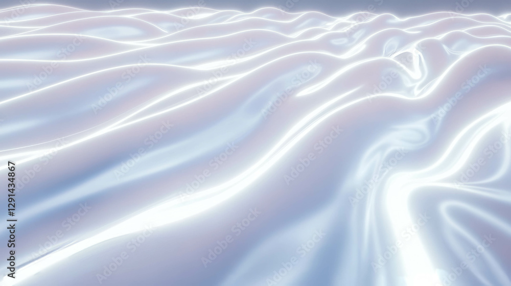 Aufkleber ethereal waves of white light creating a sense of serenity and infinity