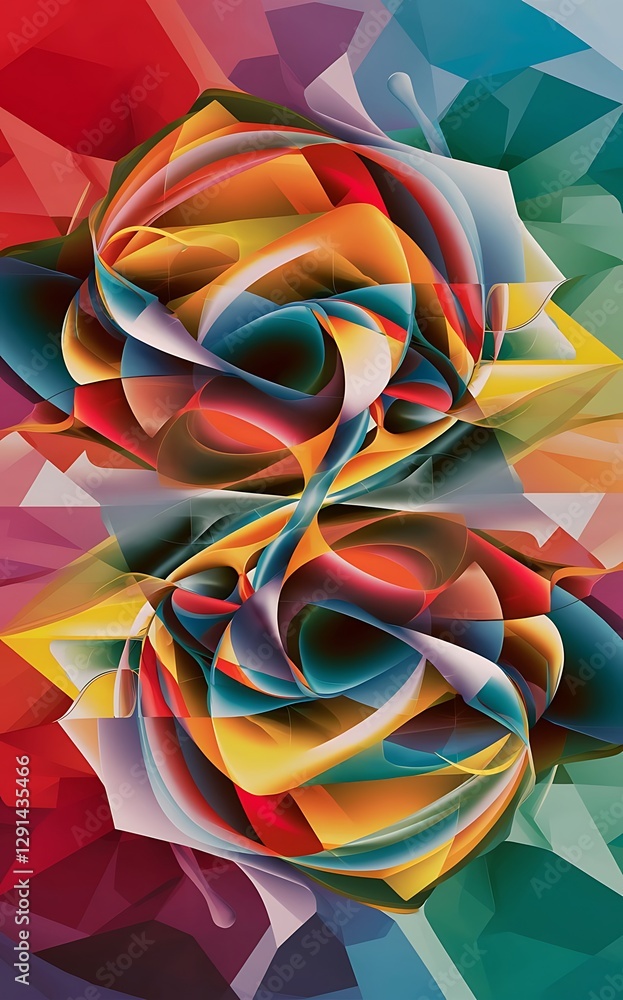 Poster abstract colorful geometric background liquid color background design fluid shapes composition